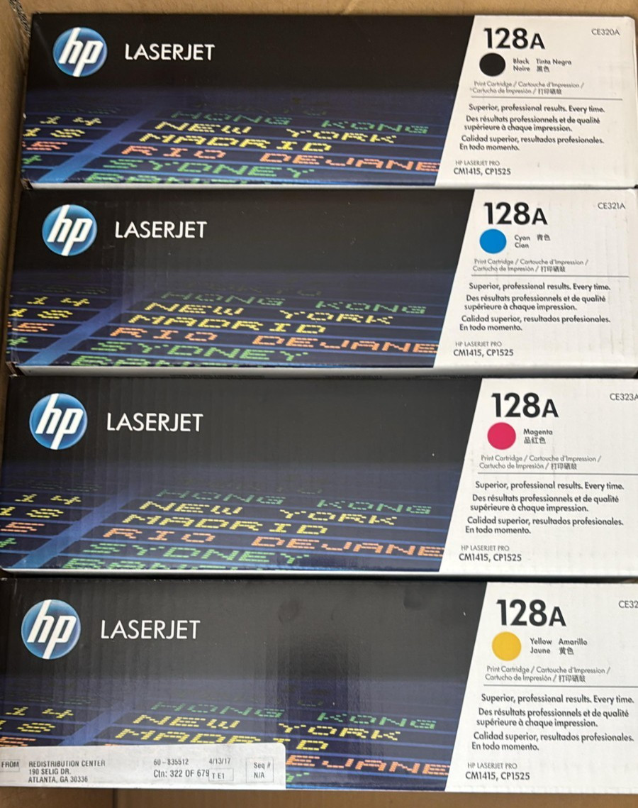 HP LaserJet Pro INK Toner SET OF 4 Ce20a, Ce321a, Ce323a, Ce322a (CM1415,CP1525)