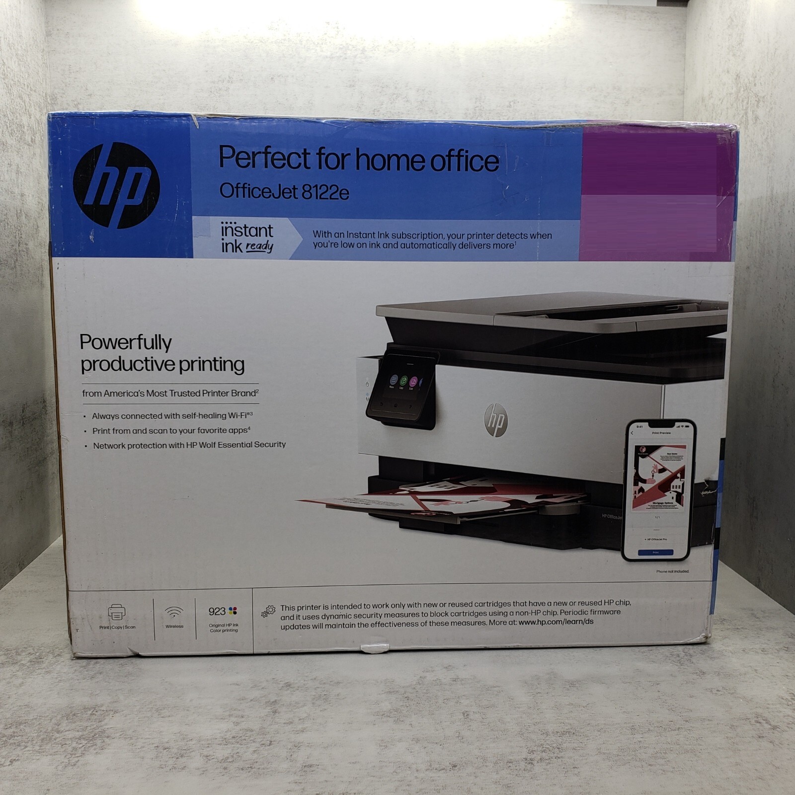 HP OfficeJet 8122e Wireless All-in-One Color Inkjet Printer, Copy, Scan [NO INK]