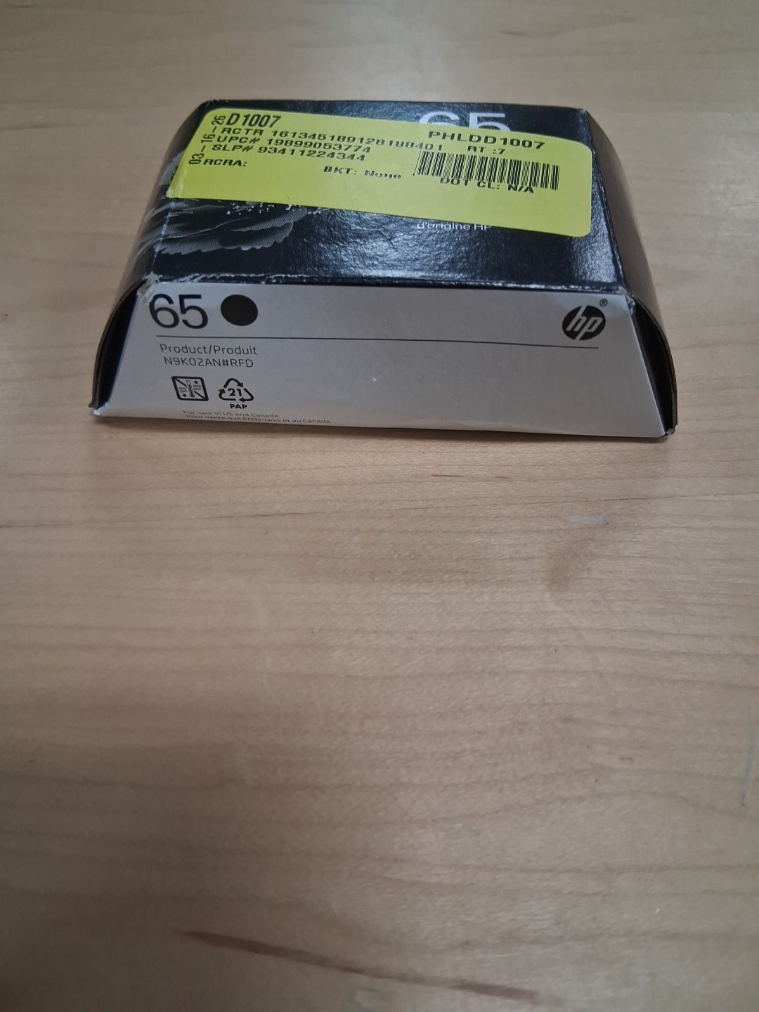 HP 65 Black Printer Ink Cartridge for Deskjet Envy, Expression 10-27