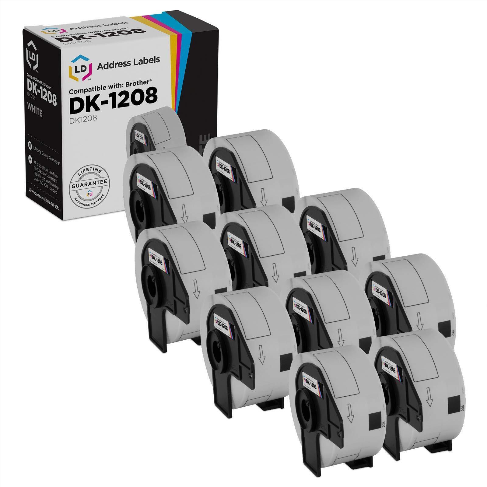 LD Compatible Brother DK-1208 10 Rolls of Address Labels PTouch QL1050