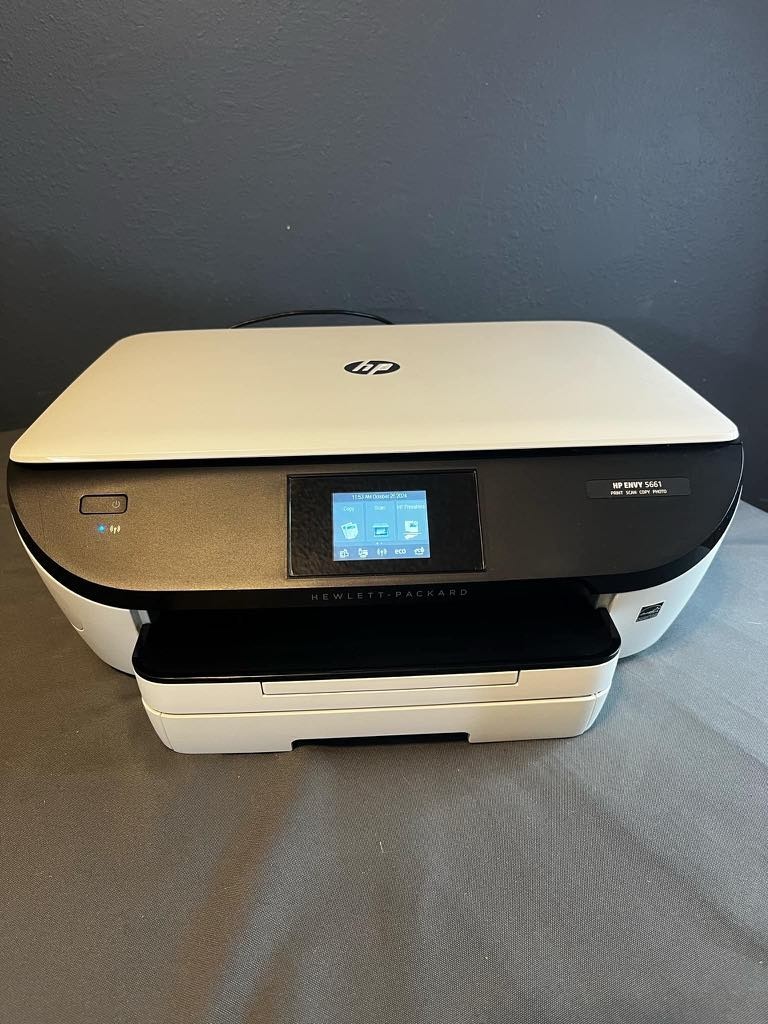 HP Envy 5661 Color Inkjet Printer Scan Copy Photo NO INK ( Read Description)