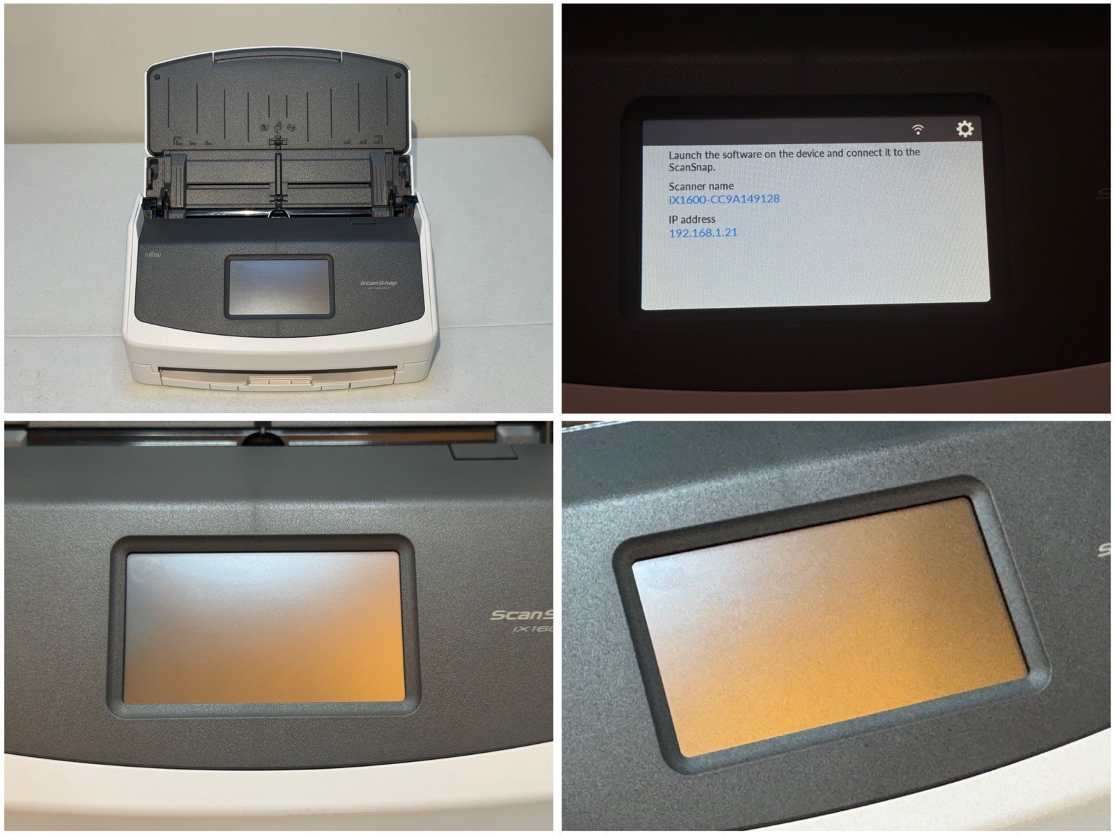 Fujitsu ScanSnap iX1600 Wireless Touch Screen Document Scanner (Sheet Count 1750