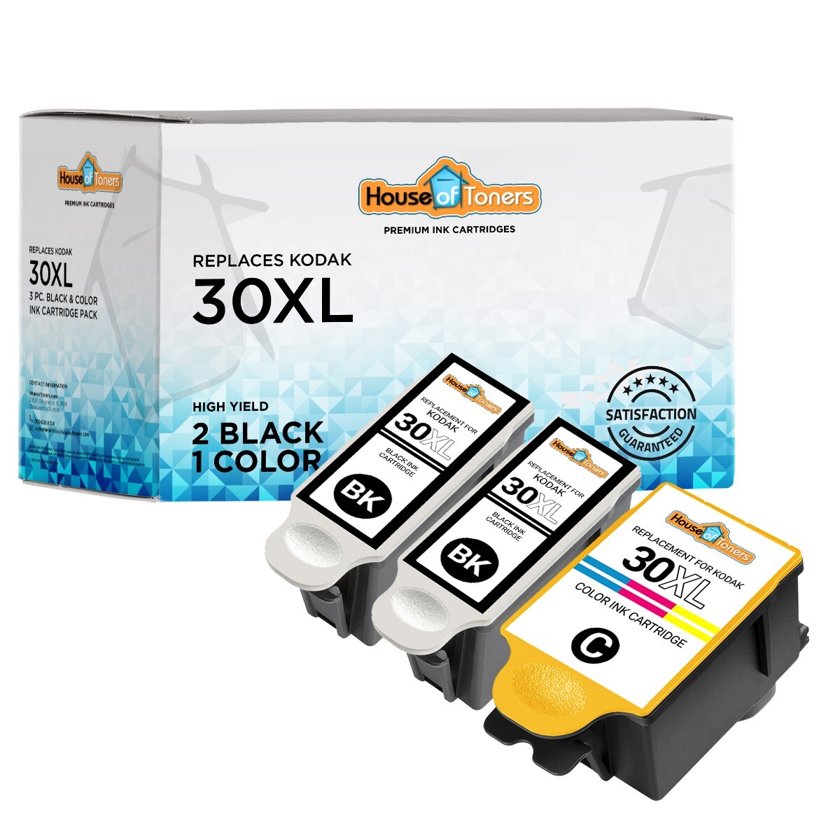 3PK 30XL Black & CoIor Ink Cartridges for Kodak ESP Office 2170 ESP C310 Printer