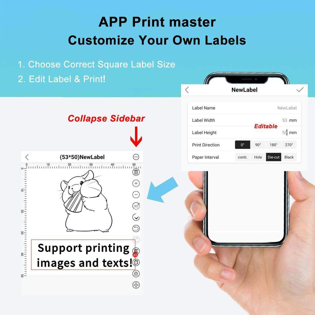 Sticker Paper Self-Adhesive Label for Phomemo M110 Bluetooth Pocket Printer lot