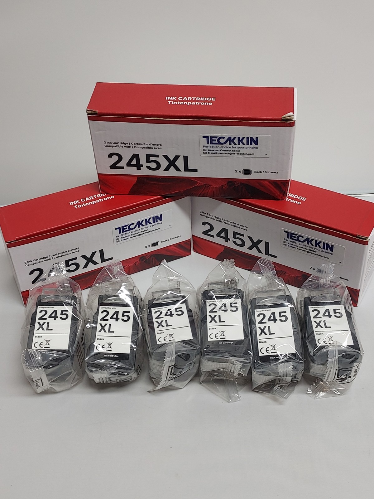 6pcs Black Ink Cartridges compatible with 245XL Canon Pixma PG245 BLACK INK ONLY