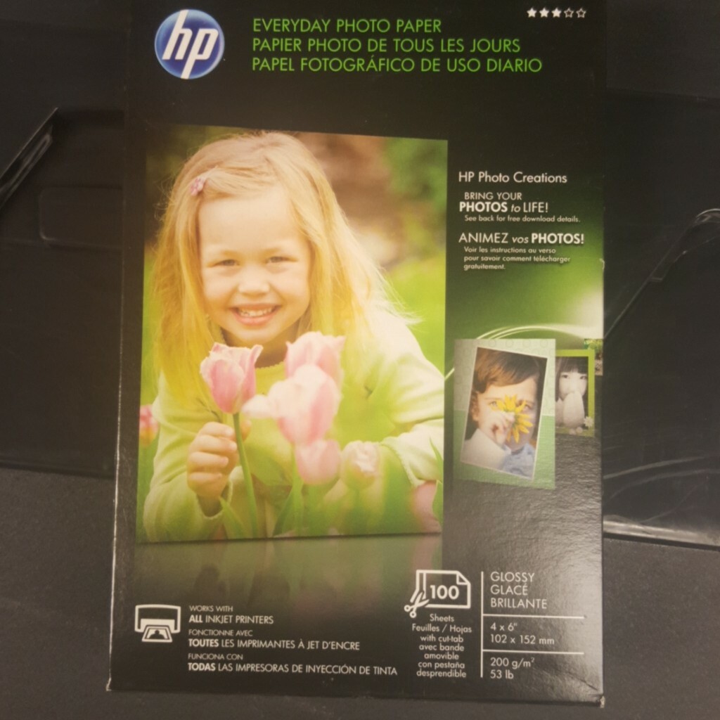 HP 100 Count Photo Glossy Paper 4 x 6 in New sealed all inkjet printer free ship