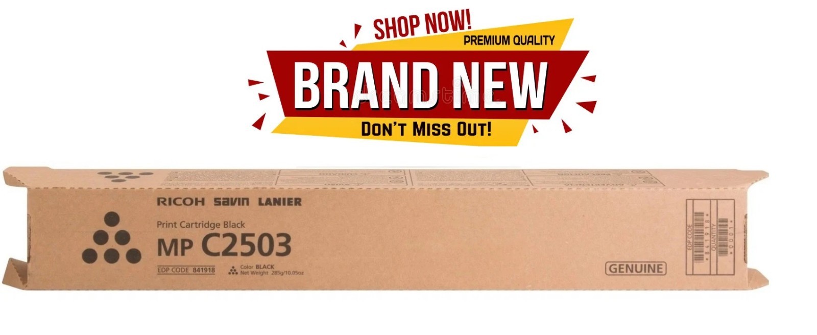 Genuine Ricoh MP C2503 Black Toner Cartridge 841918,