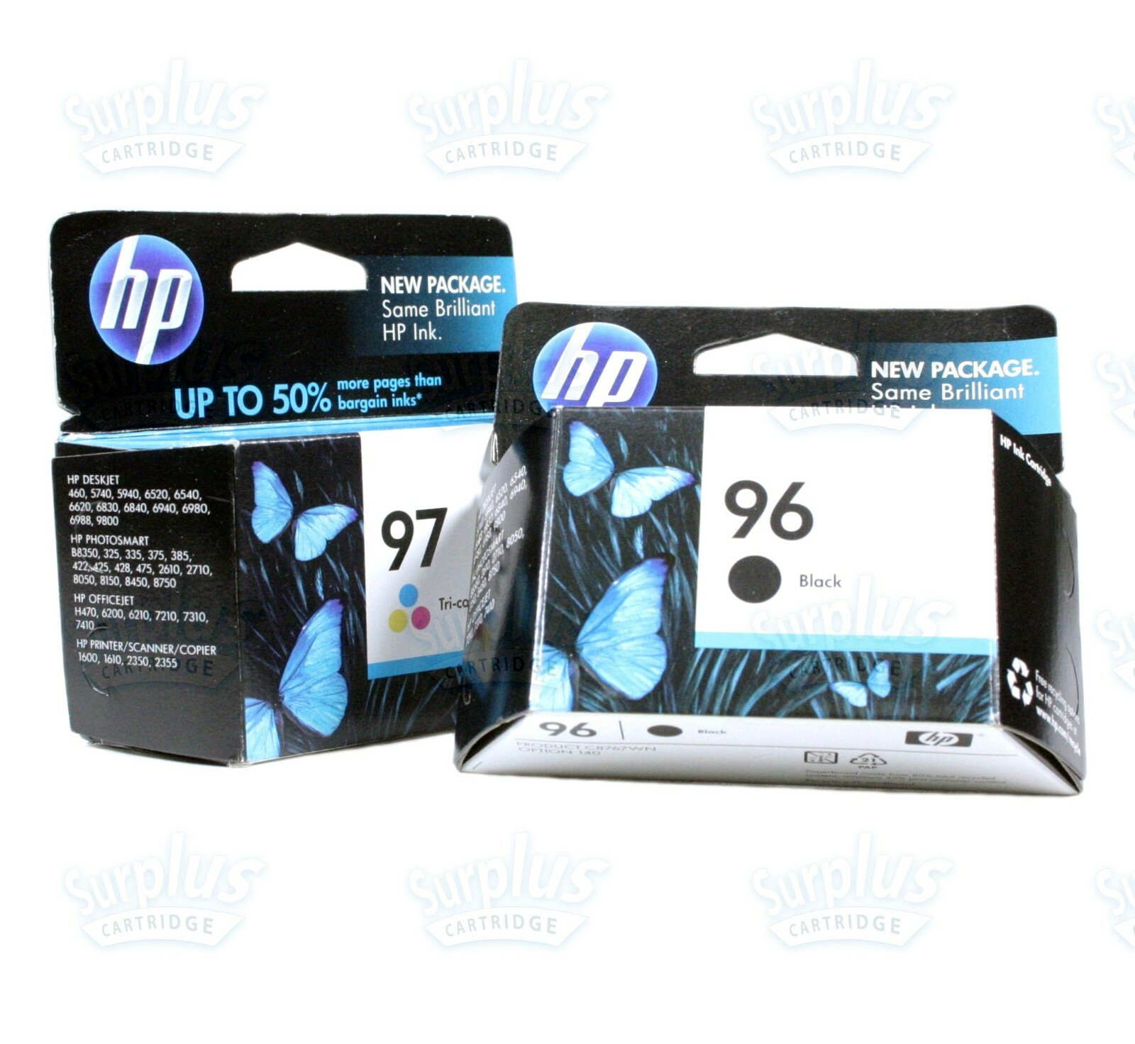 Genuine HP 96/97 Black+Color OfficeJet 7210 7310 7410 B8350 9800 (Retail Box)