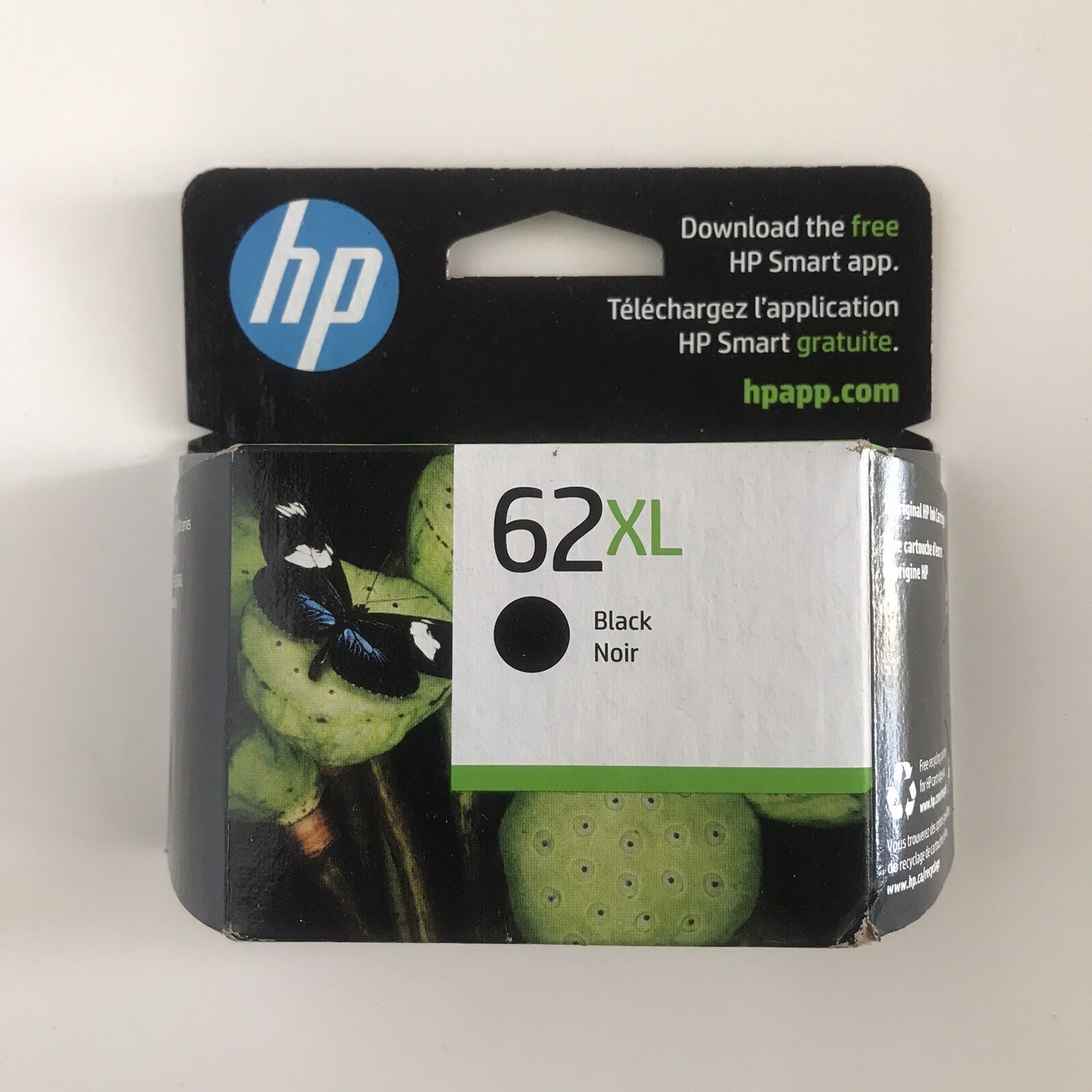 Genuine OEM HP 62XL Black Ink Cartridge High Yield (C2P05AN)