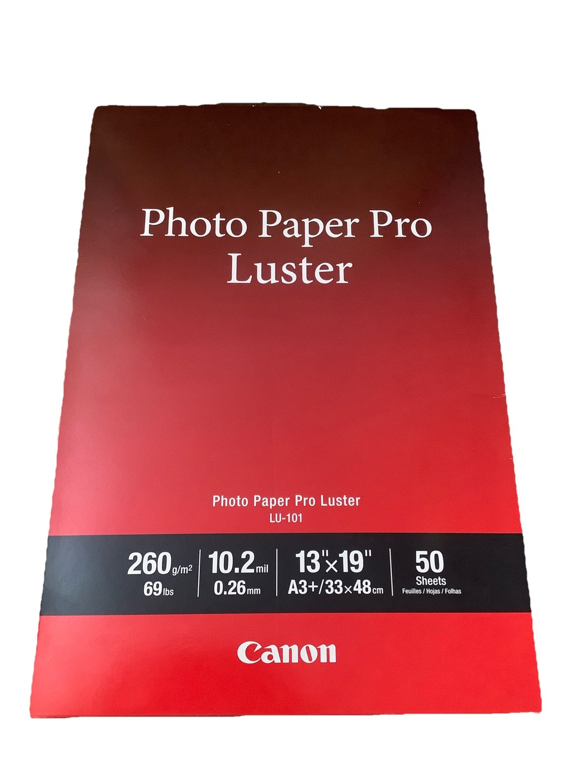 Canon Photo Paper Pro Luster LU-101 13×19 A3 +/33 x 48cm 50 Sheets New & Sealed