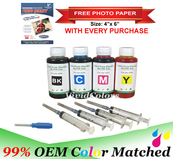 4x100ml Refill ink kit for Canon PG 245XL CL 246XL PIXMA MG2420 MG2520 MG2922