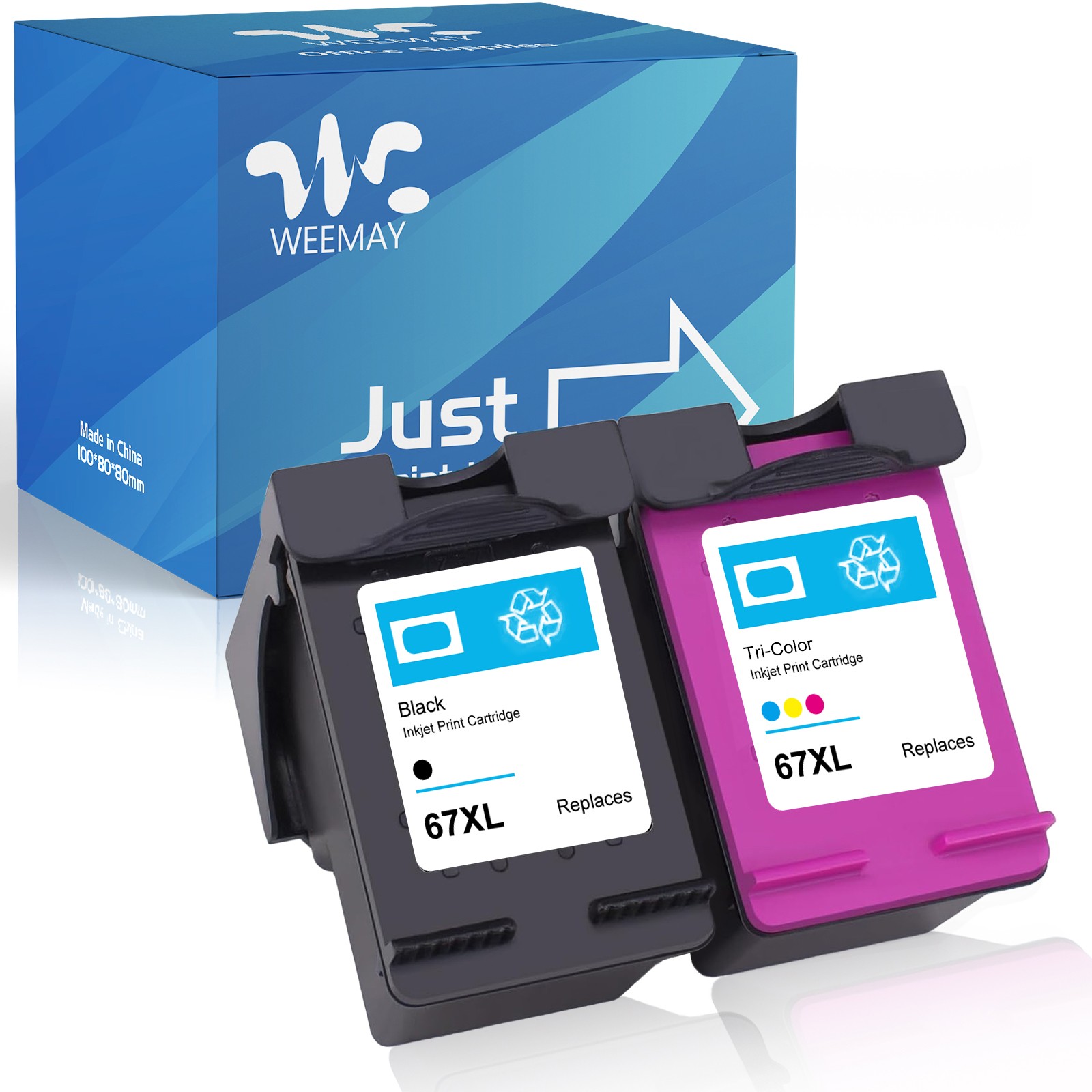 67XL Ink Cartridge for HP Deskjet 2710e 1255 2720e 4155e 4122e 4123e 4130e 4132e