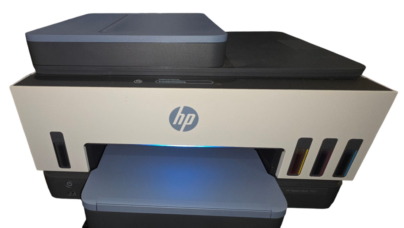 HP Smart Tank 7602r All-in-One Printer Parts Only Account Locked Tested Power On