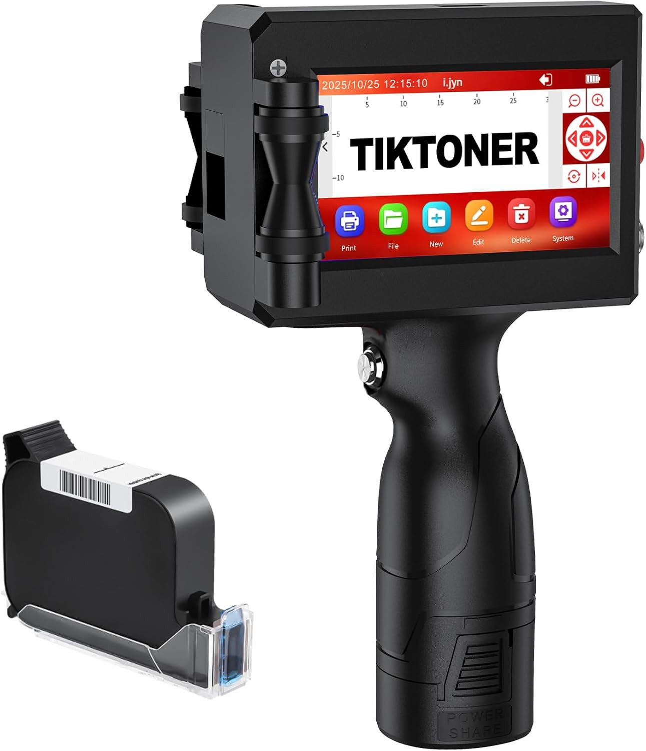 Handheld Inkjet Printer Printing Height 0.08-0.5Inch Handheld Printer Gun for Ba