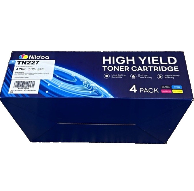 Nildoa TN227 Compatible High Yield Toner 4-Pack BK/C/M/Y