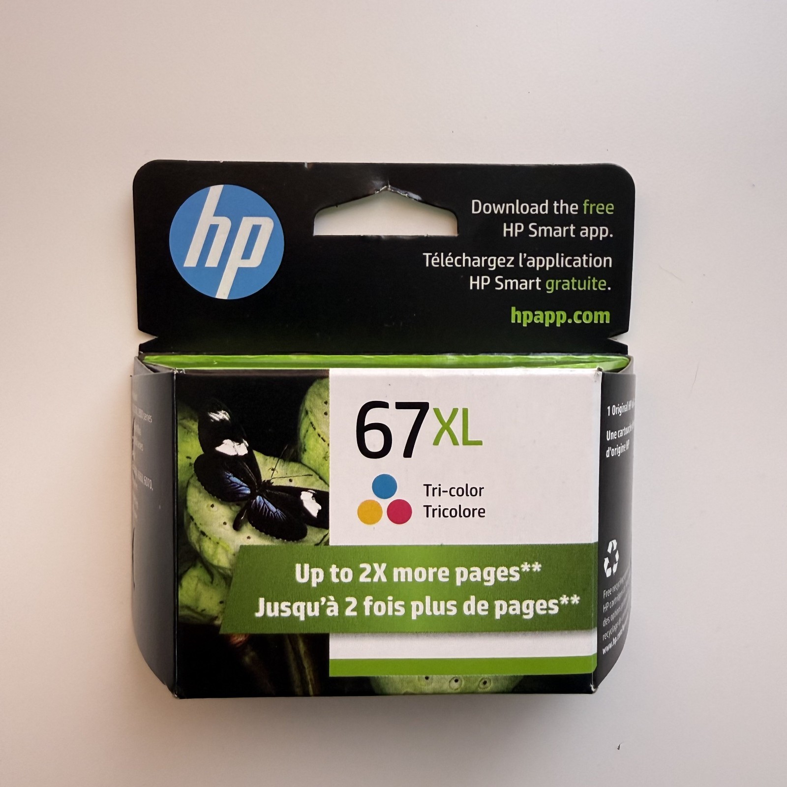 New Sealed HP 67 XL Tri-Color Original Ink Cartridge Genuine HP