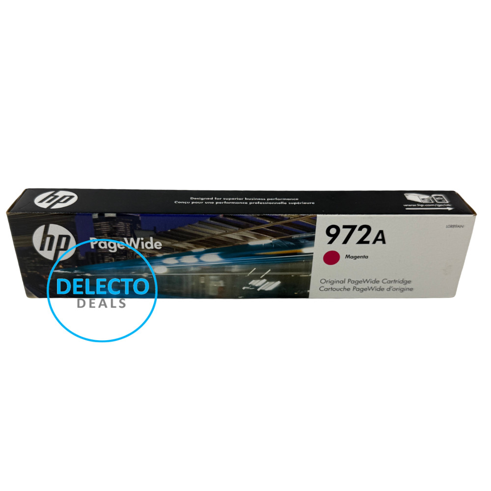 GENUINE HP 972A MAGENTA PageWide Cartridge L0R89AN Pro 452, 477 SEALED 8/2026