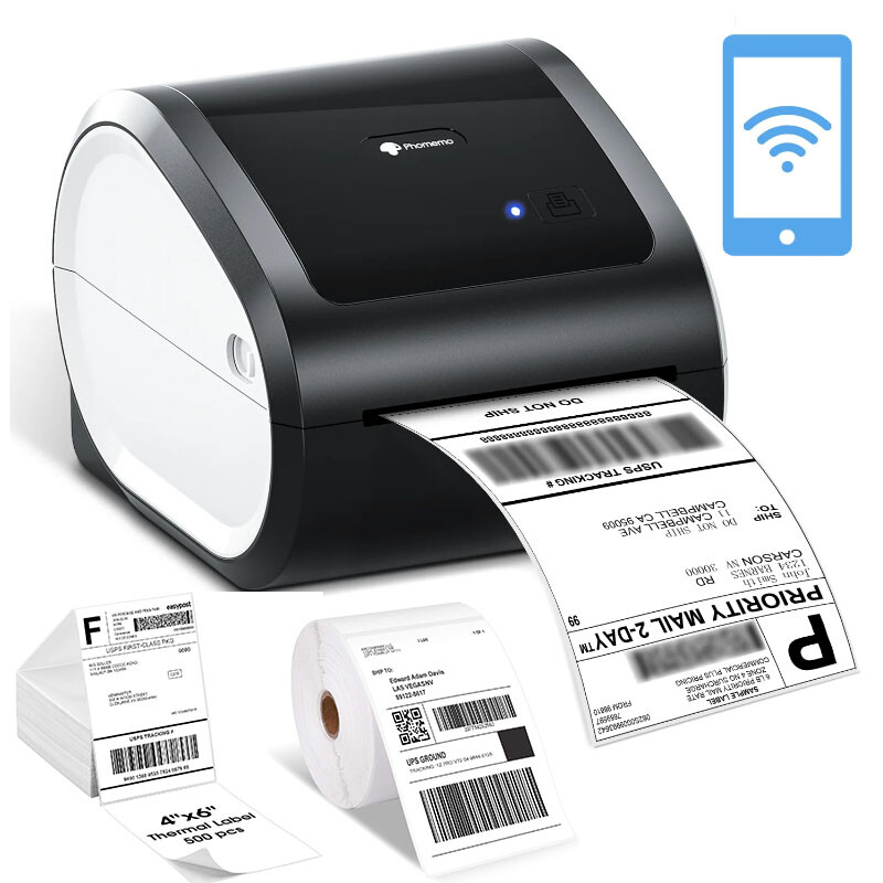 Phomemo 4×6 Shipping Label Printer Thermal Barcode Desktop Printer or Labels lot