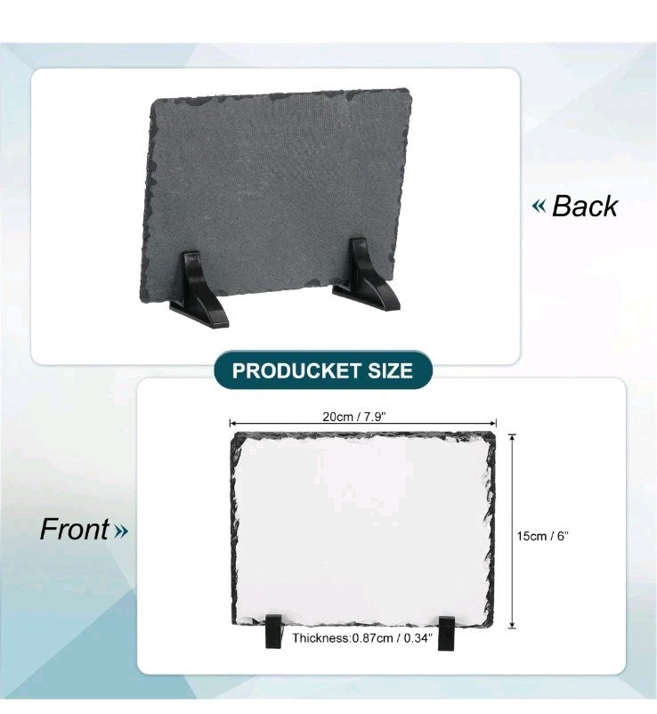 10 Pcs Sublimation Slate Blanks Rectangular 7.9 x 6″