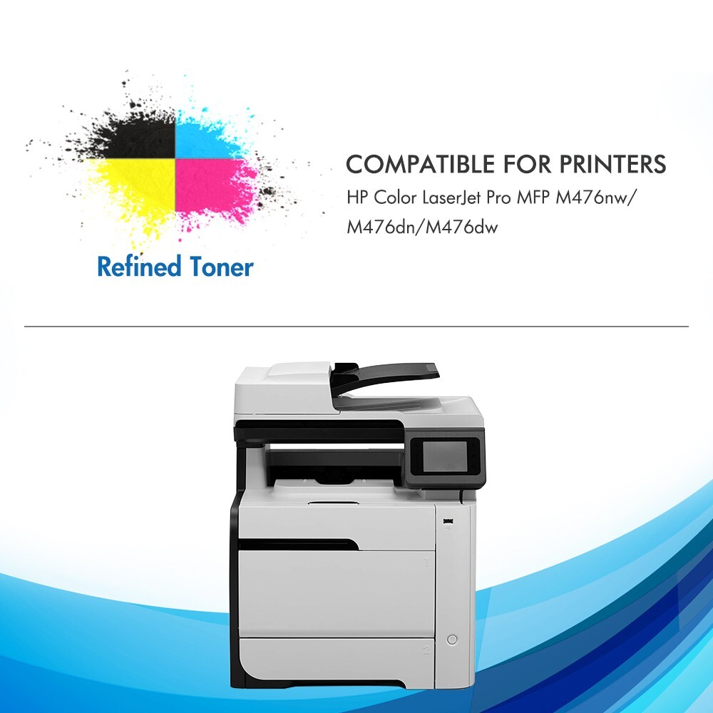 4 PK CF380A Toner Cartridge Set For HP 312A Color LaserJet Pro MFP M476dn M476nw