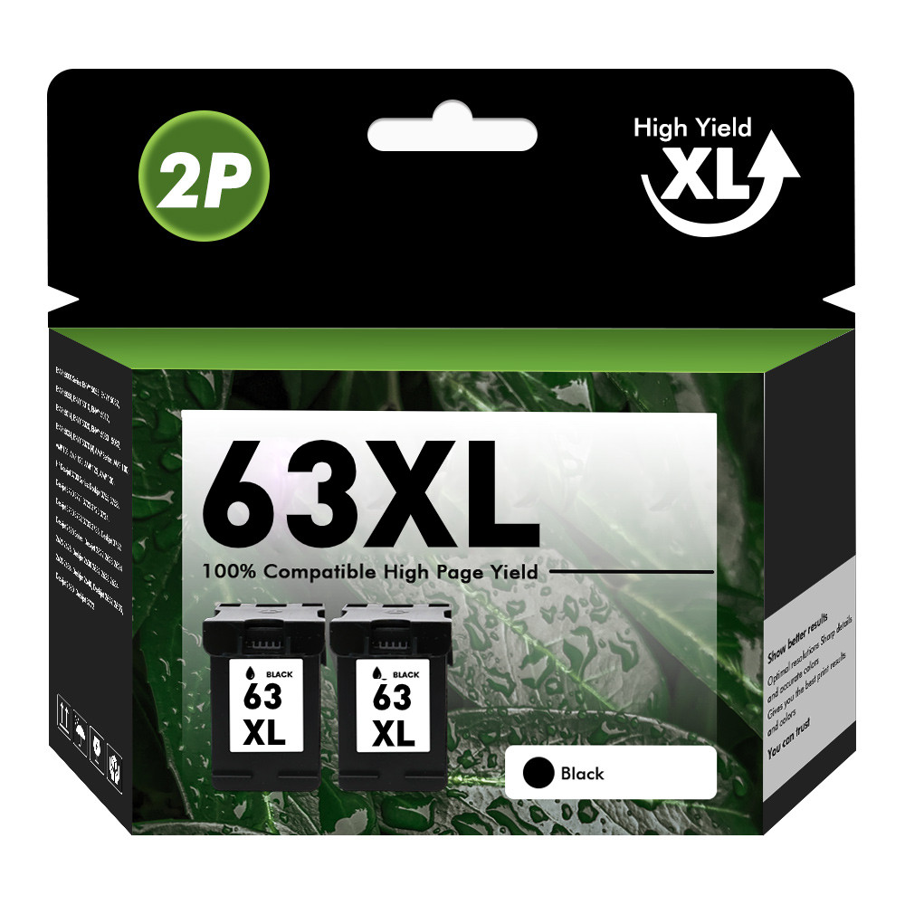 63XL Ink Cartridges High Yield for HP 63 OfficeJet 3830 4650 5200 5230 5255 5258