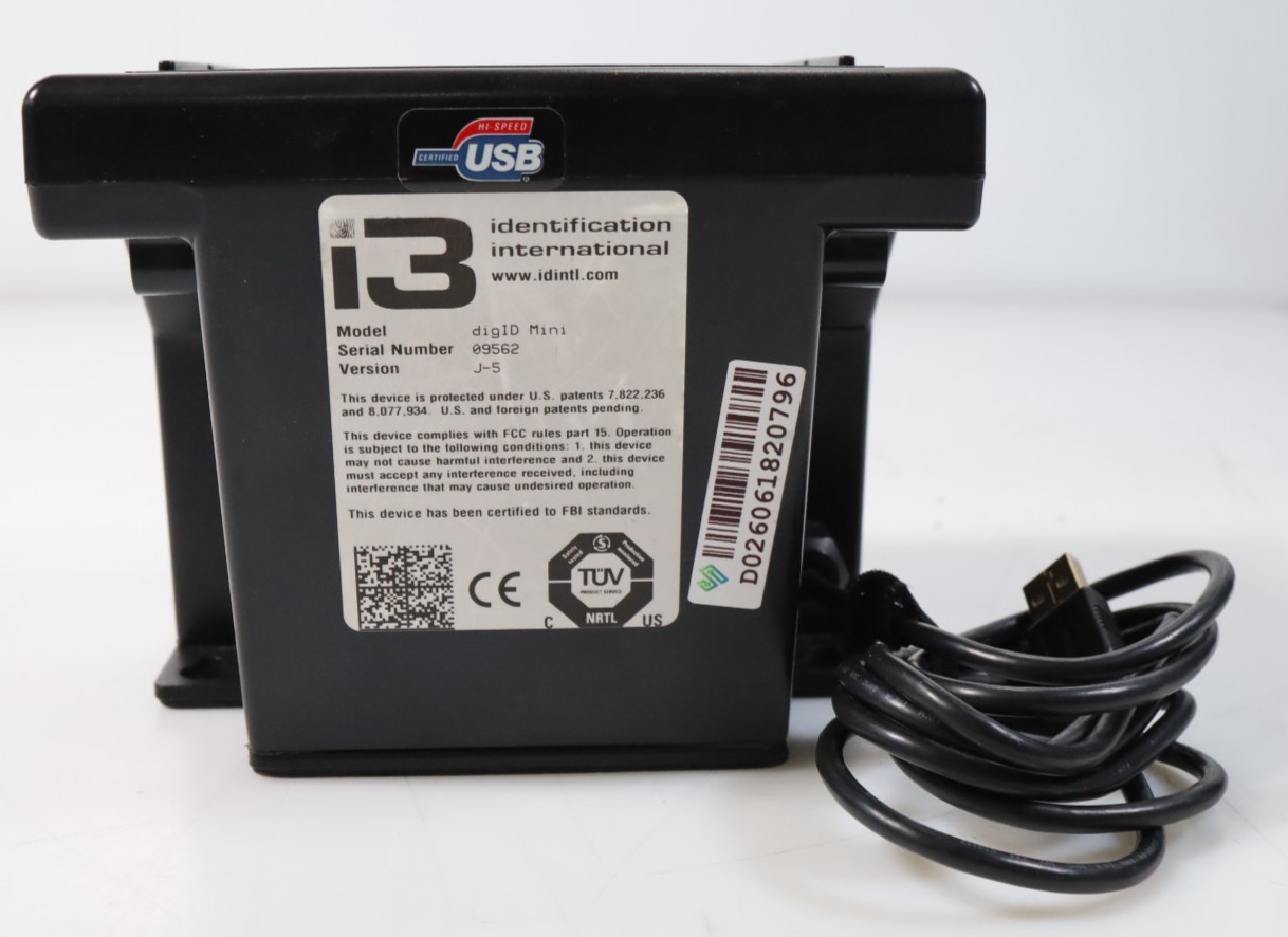 Identification International i3 digID mini USB Livescan Fingerprint Scanner