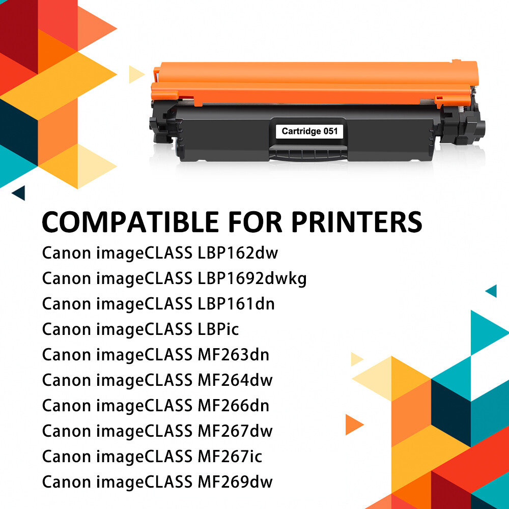 2 PK 051 Toner For Canon ImageCLASS LBP162dw MF267dw MF264dw MF269dw MF263dn
