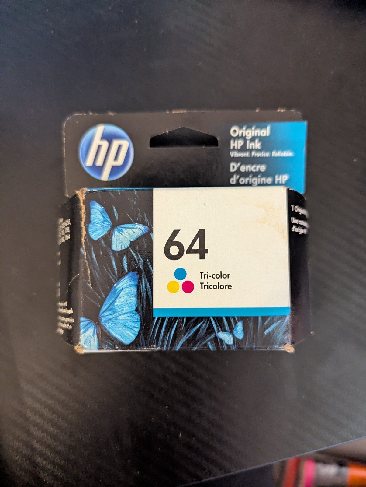 HP 64 Tri-Color Ink Cartridge N9J89AN for HP Envy/Tango NEW SEALED Exp 10/23
