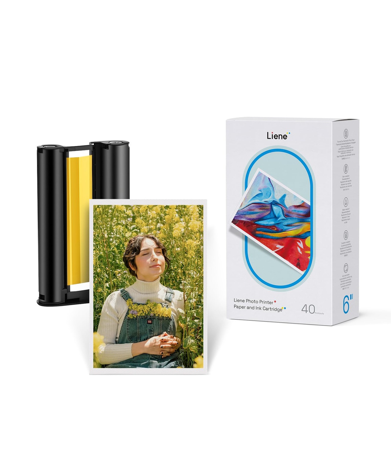 Liene Amber M100/M200 4×6″ Photo Printer 80 Sheets 4-x-6-inch Inches, White