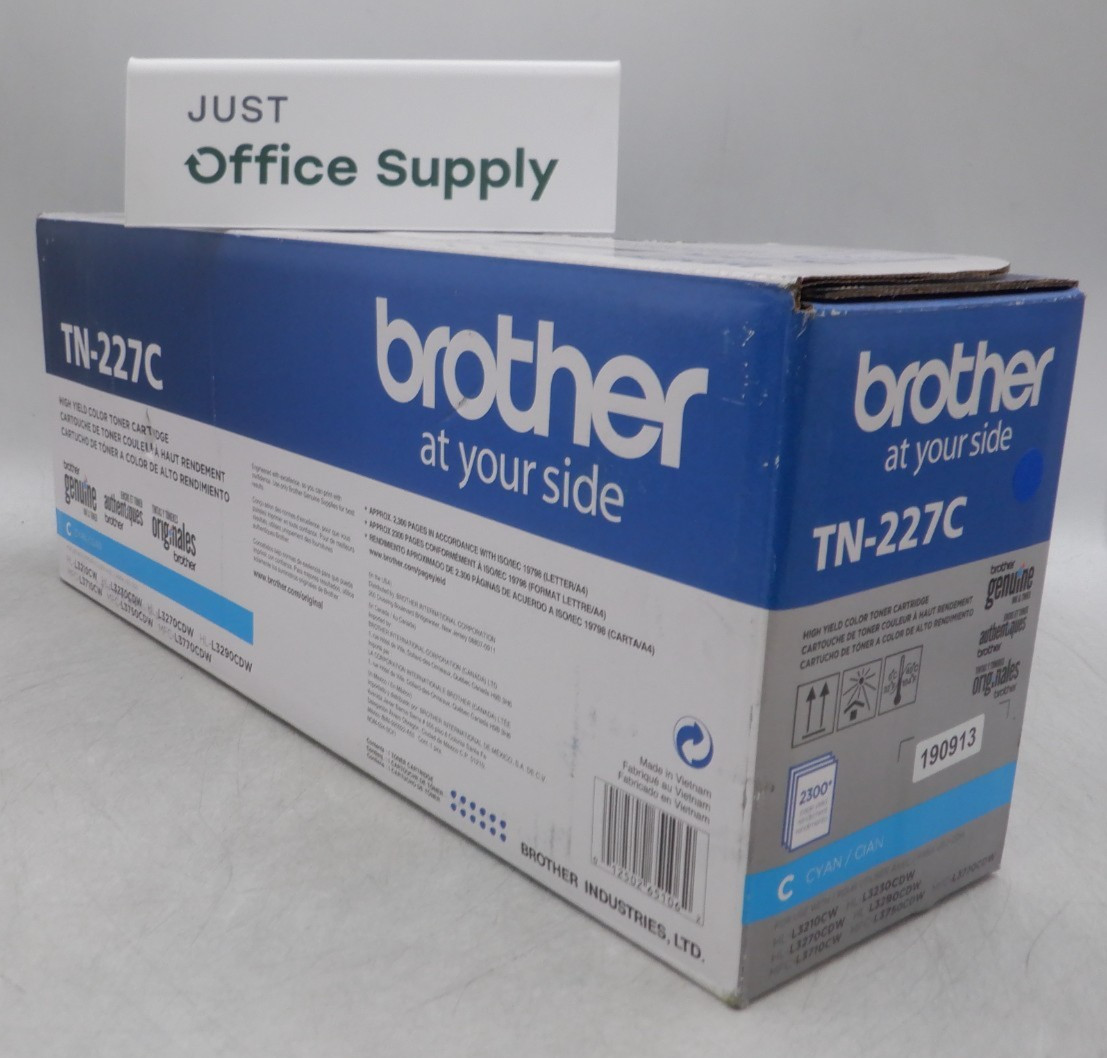 Genuine Brother TN-227C TN227C Cyan High Yield Toner Cartridge F. Shipping D