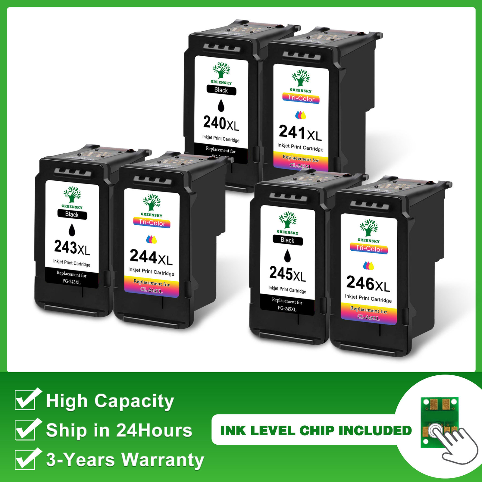 Ink Cartridges Replacement For Canon PG245XL 243XL 240XL CL246XL 244XL 241XL lot
