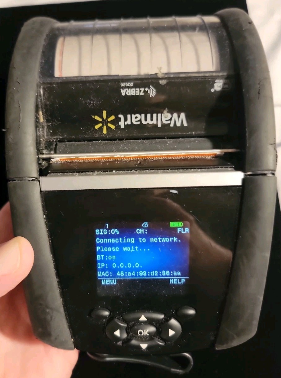 Zebra ZQ620 Thermal Label Mobile Printer With Battery Tested Works Perfect #3