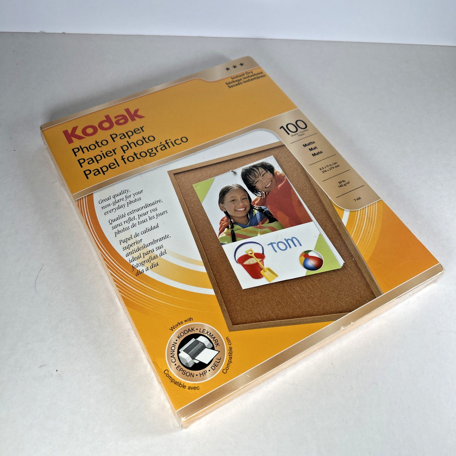 Kodak Photo Paper Matte Inkjet 8.5 x 11 100 Sheets 39 lb Paper 145 gsm Sealed