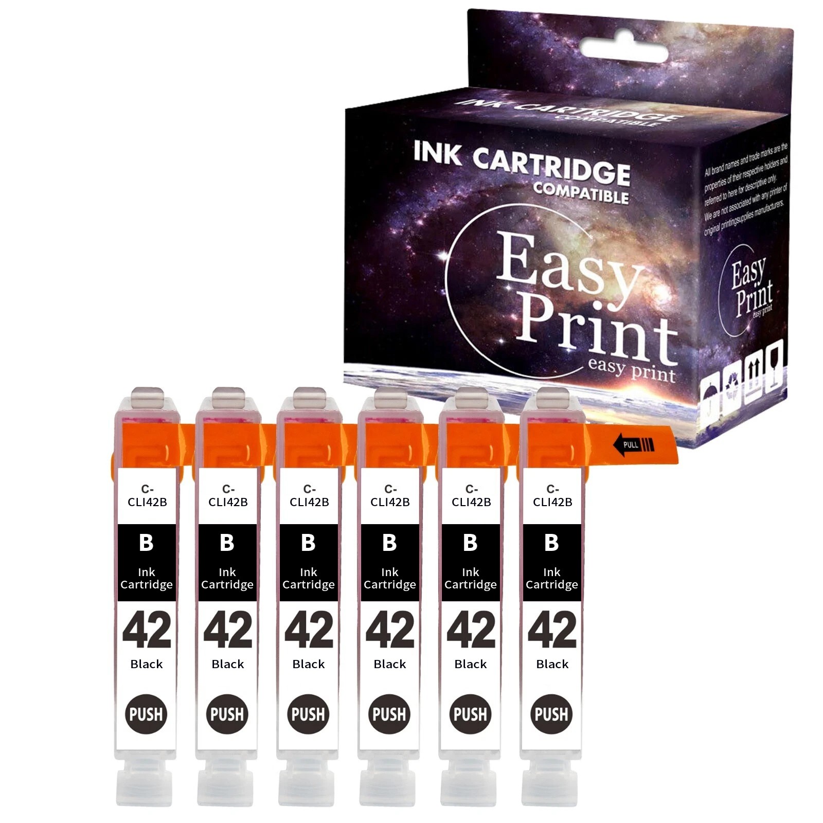 6PK CLI42 CLI 42 CLI-42 Black Ink Cartridge for Pro100S Pro100 Printer