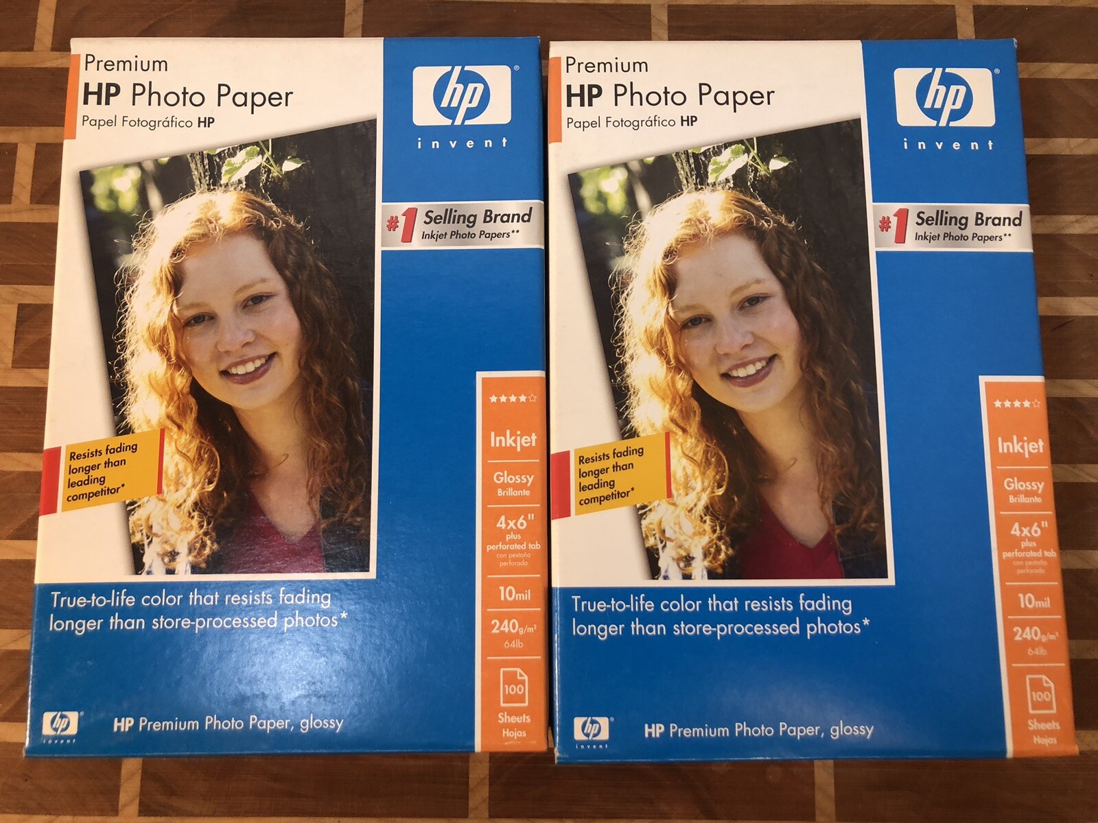 2X Premium HP Photo Paper Inkjet Glossy 10 Mil 4×6 Tab 100 Sheets x2 =200 TOTAL