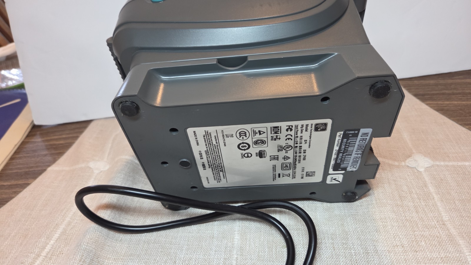 Zebra ZP 450 CTP Direct Thermal Shipping Label CCD Printer Black DPI