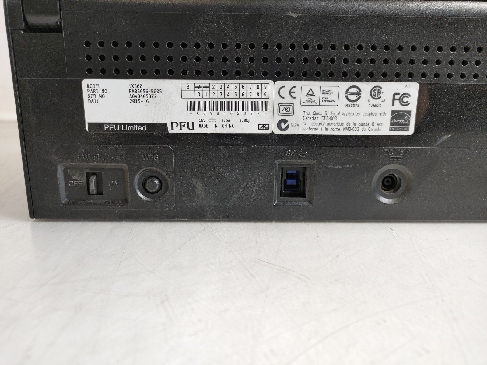 Fujitsu iX500 ScanSnap USB Pass-Through Scanner