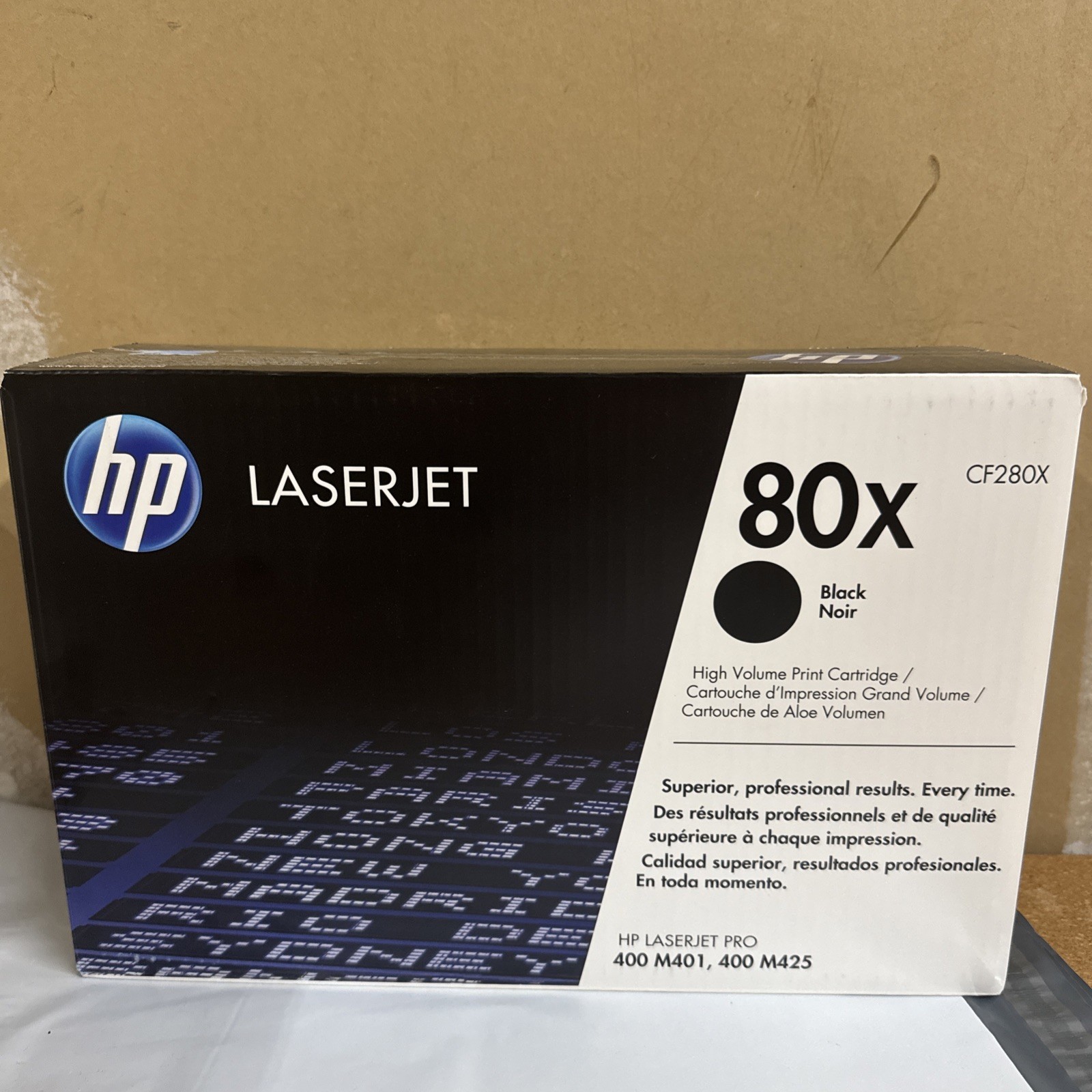 HP 80X Black Toner Cartridge (CF280X) Brand New Factory Sealed