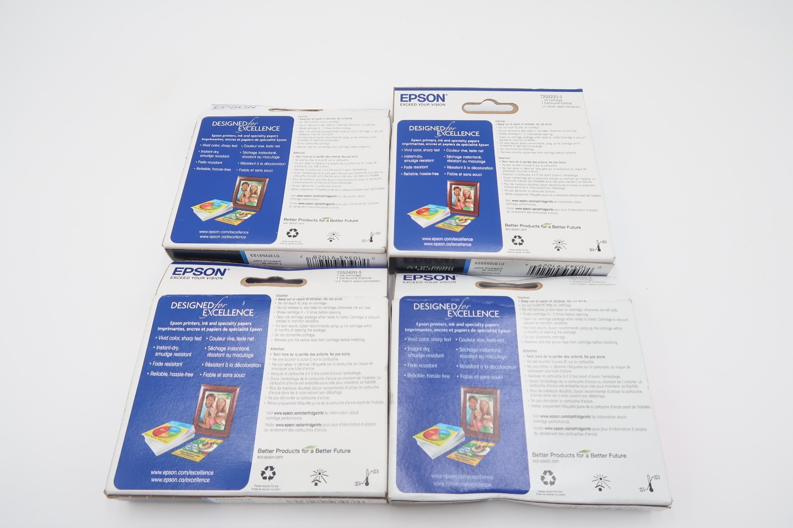 Epson Genuine 252 T252120-BCS Black/Tri-Color Ink Cartridge 2026/2027 Sealed