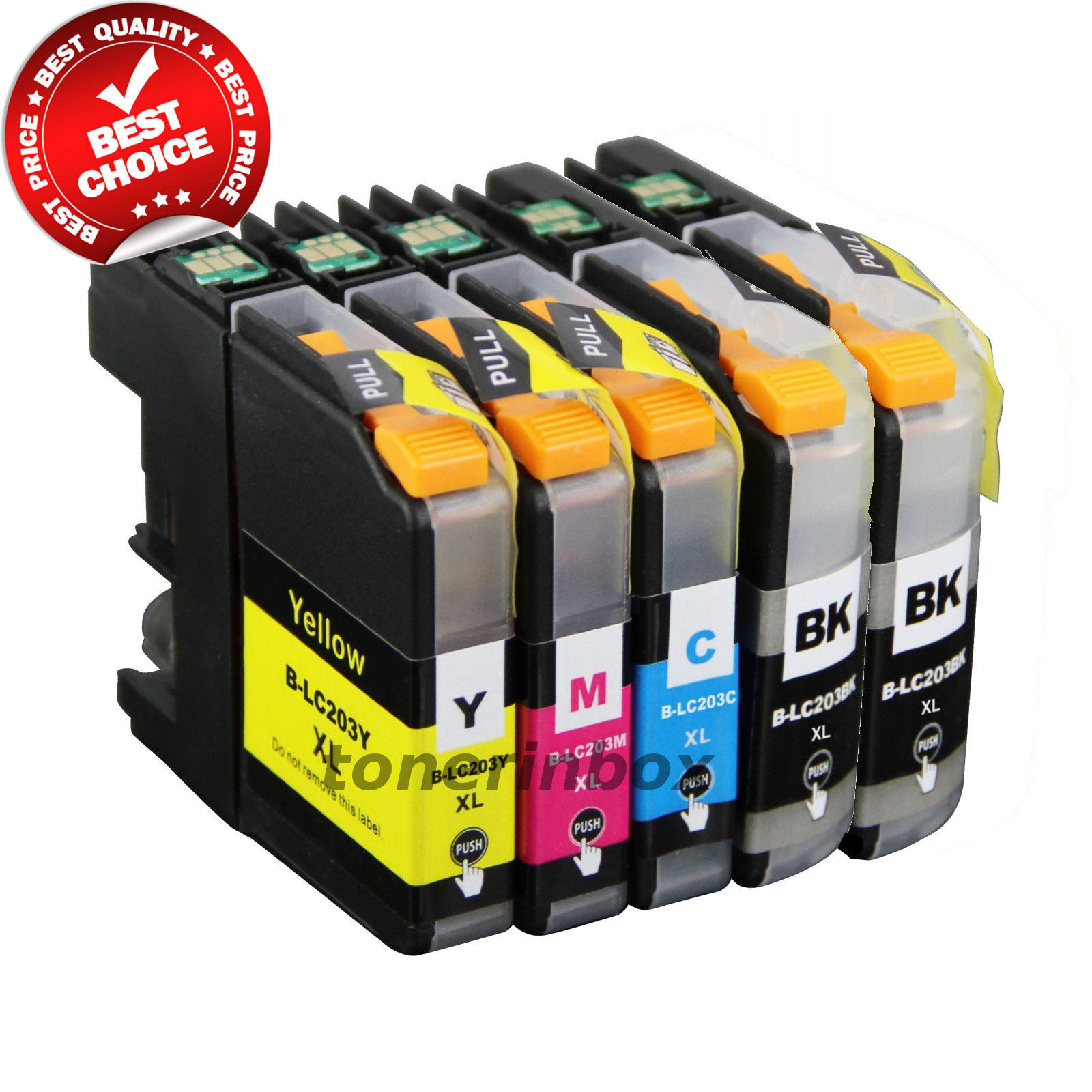 5pk LC-203 LC203 XL Ink Combo For Brother MFC-J460dw MFC-J480dw MFC-J485dw LC201