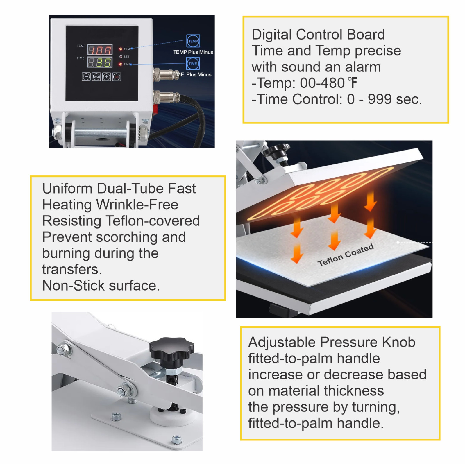 Epson Printer with DTF Print T-Shirt Heat Press 15″x15″ Machine Start Bundle A+