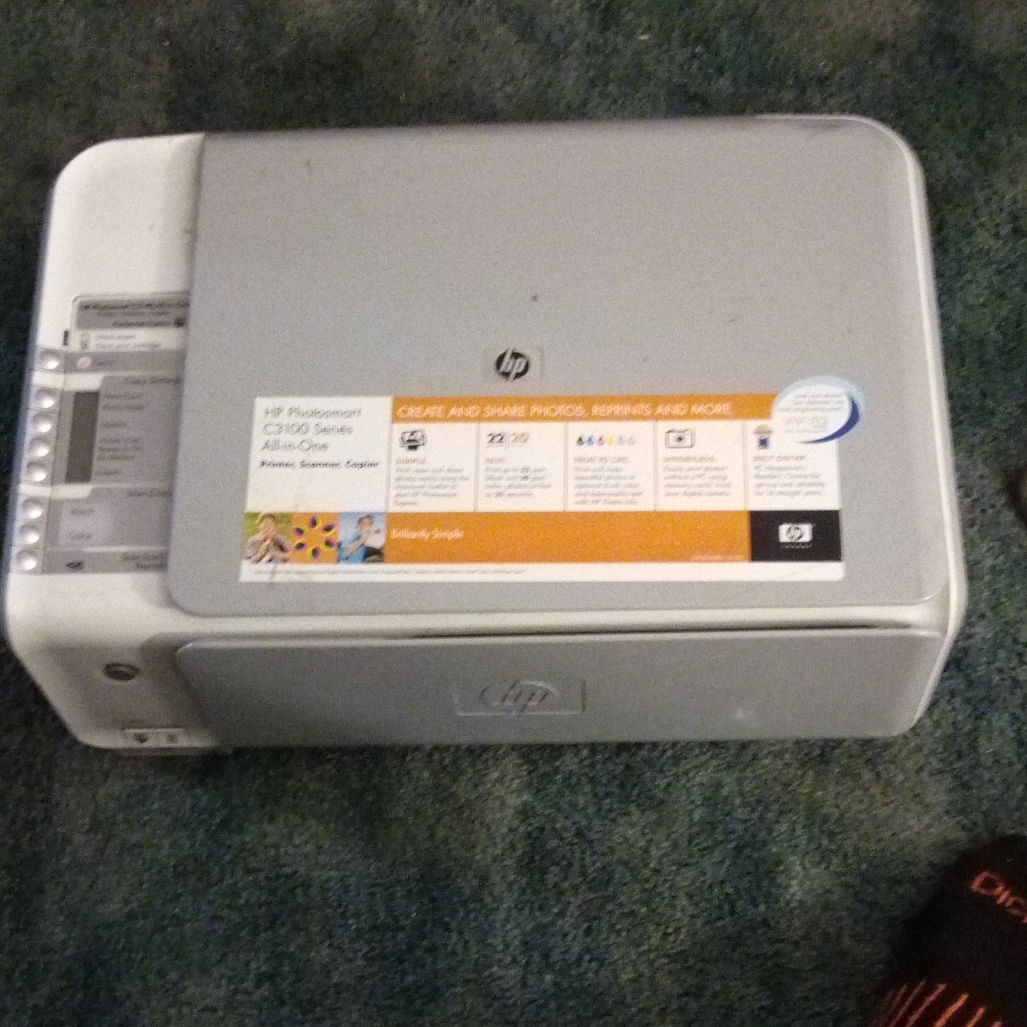 HP Photosmart C3100 Series Color Inkjet All-in-One USB 2.0 4800×1200 64MB