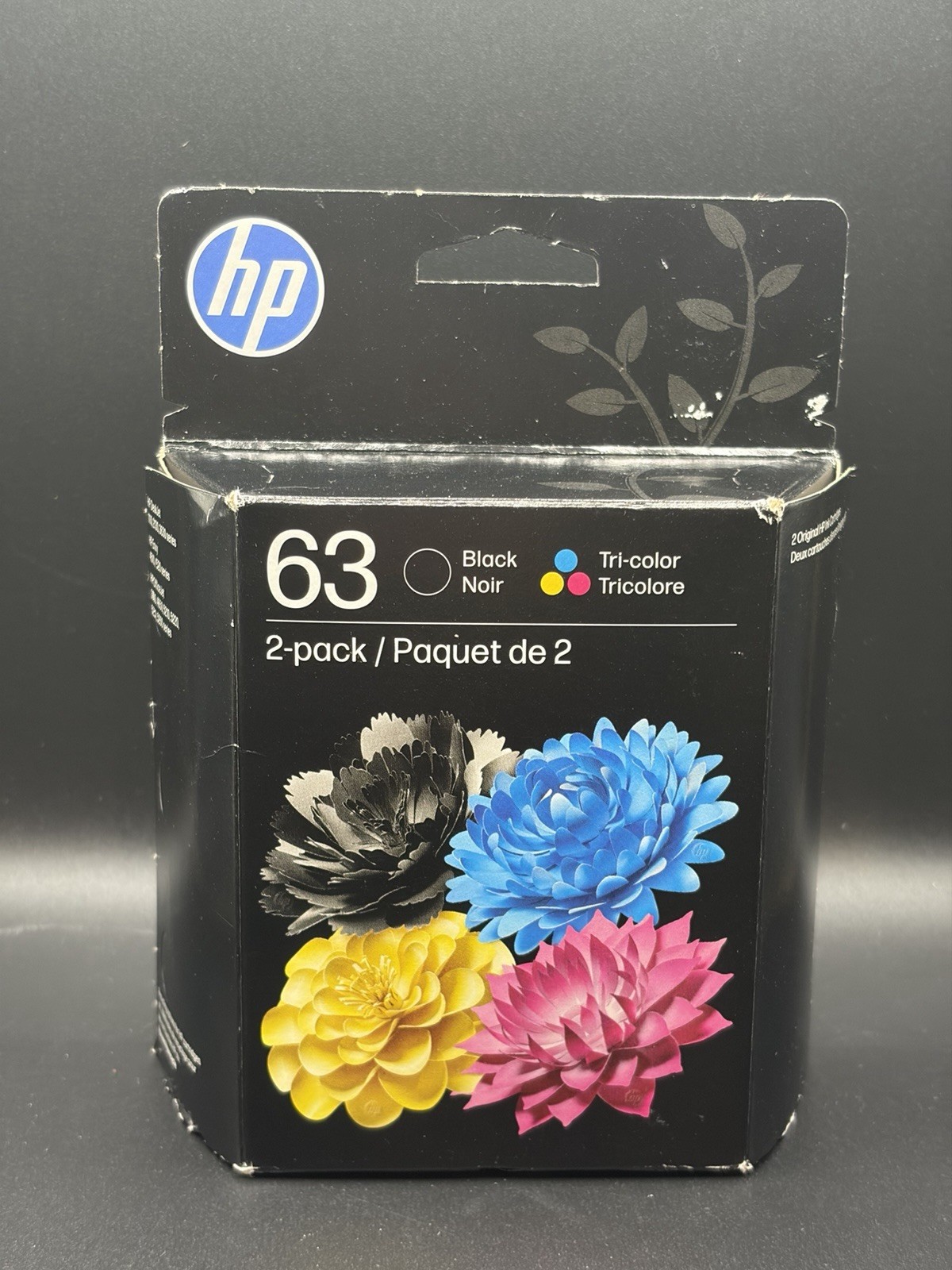 HP 63 Black and Tri-Color Ink Cartridge 2 Pack Exp 12/2027