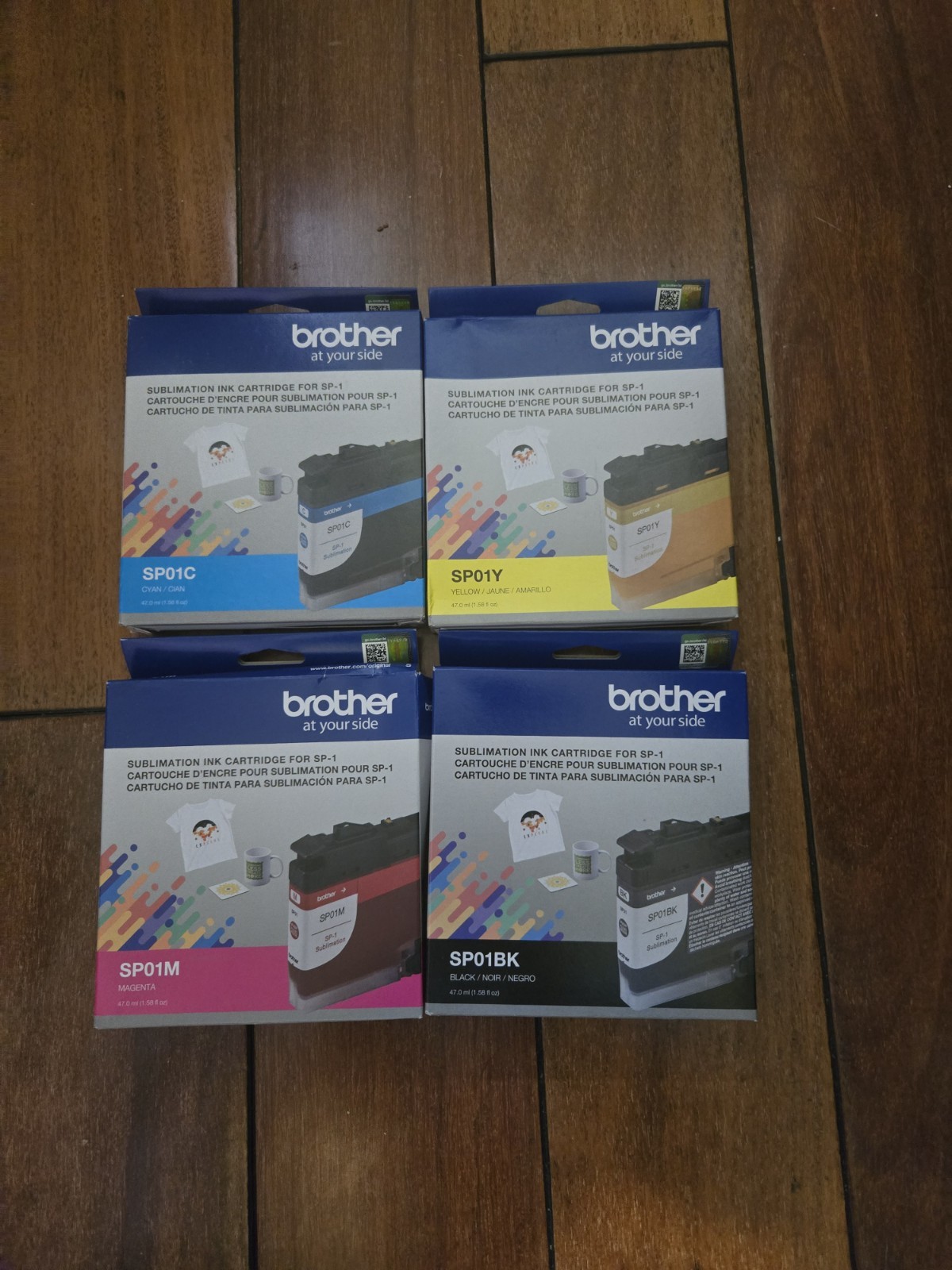 New Genuine Brother SP01 Color 4PK Ink Cartridges Sp01Y Sp01BK Sp01C Sp01M 08/25