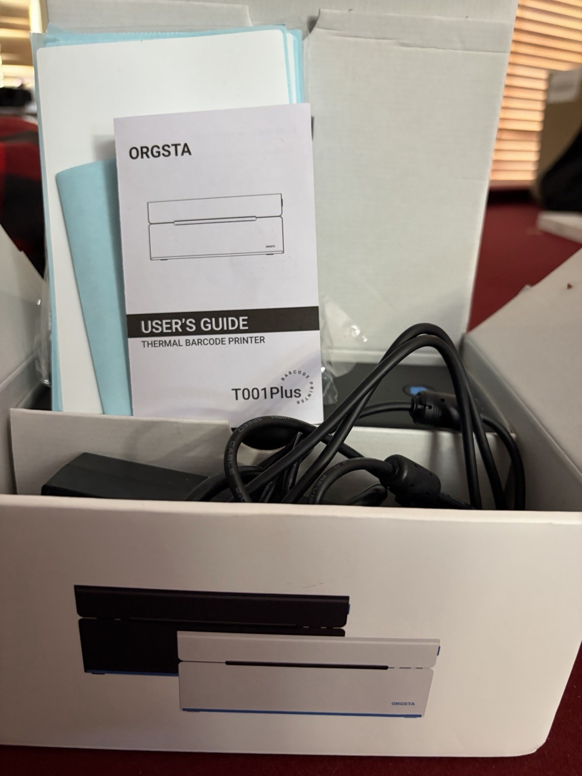 NEW ORGSTA T001Plus Thermal Barcode Printer Bluetooth Black & White Output