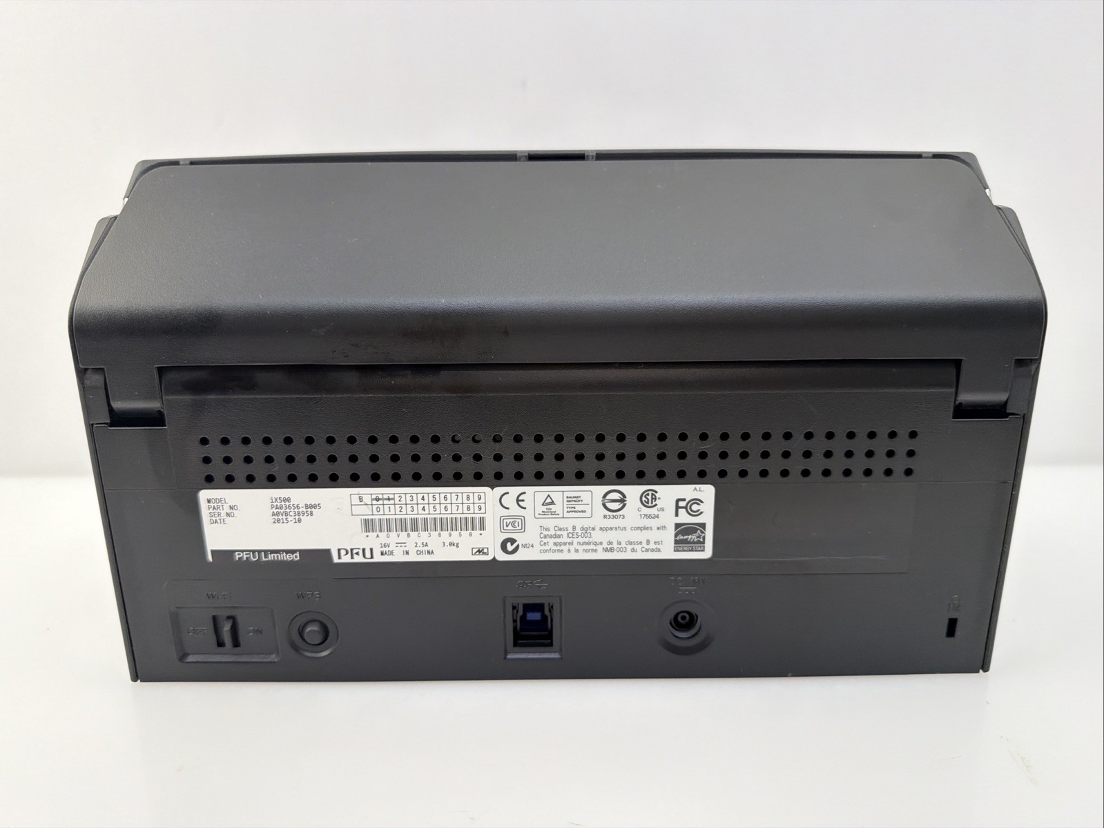 Fujitsu ScanSnap ix500 Color Document Scanner Black – Power Cable and USB Inc
