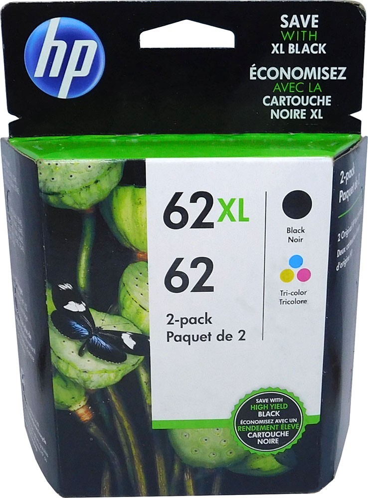 HP 62XL Black/62 Color Combo/N9H67FN – New In Box
