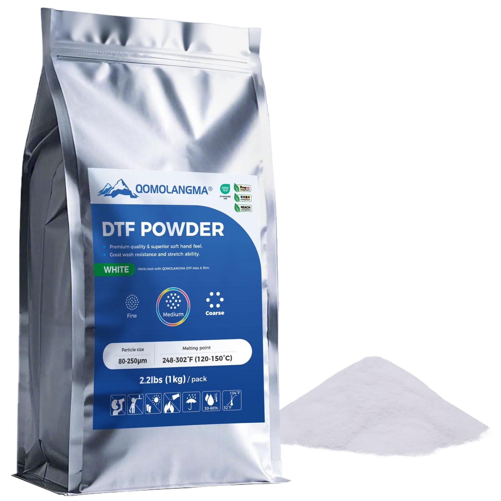 Direct to Film TPU DTF Powder, Digital Transfer Hot Melt Adhesive Powder 2.2lbs