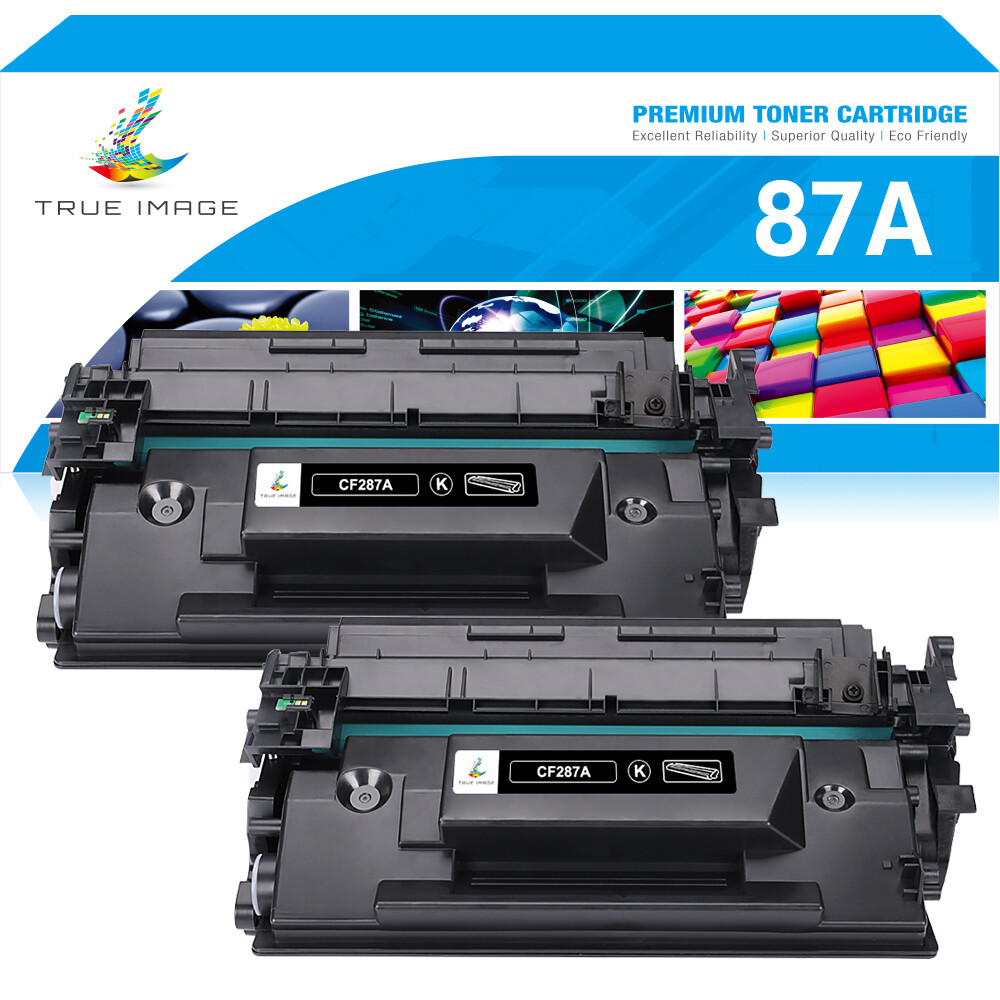 2 Pack With Chip CF287A 87A Black Toner Cartridge For HP LaserJet M506n M506x