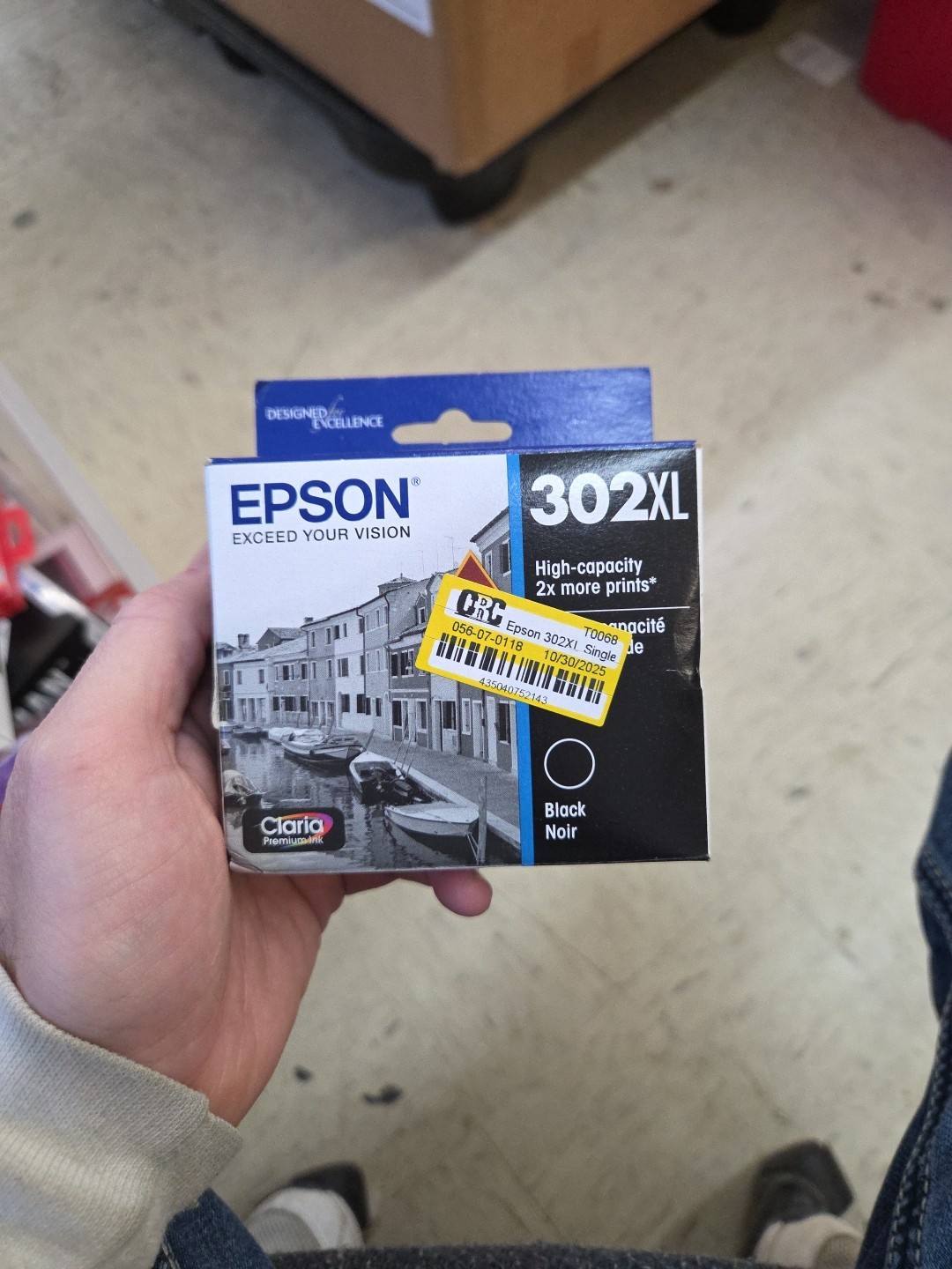 Epson 302XL Black Ink Cartridge Expires 8/2026